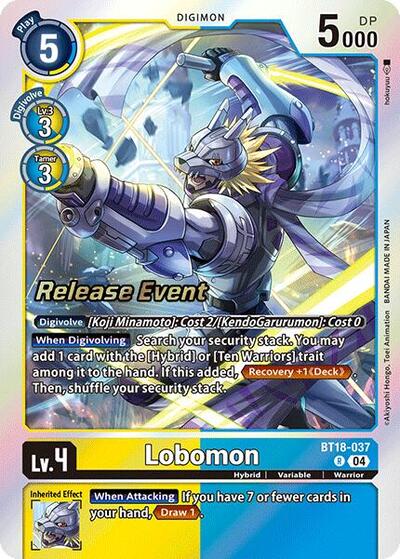 Lobomon (Release Special Booster 2.0 Pre-Release Cards) Near Mint Foil