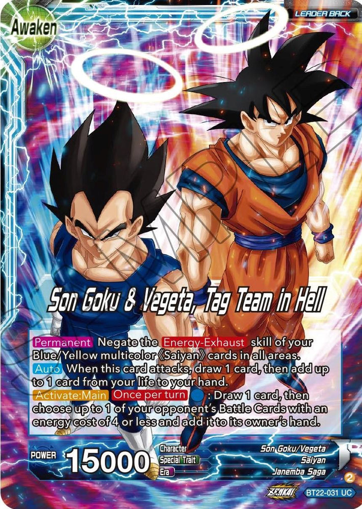 Son Goku // Son Goku & Vegeta, Tag Team in Hell (BT22-031) [Critical Blow]