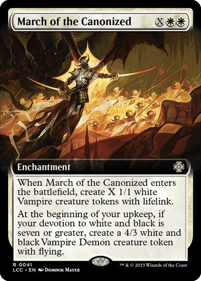 March of the Canonized (Extended Art) (Commander: The Lost Caverns of Ixalan) Near Mint