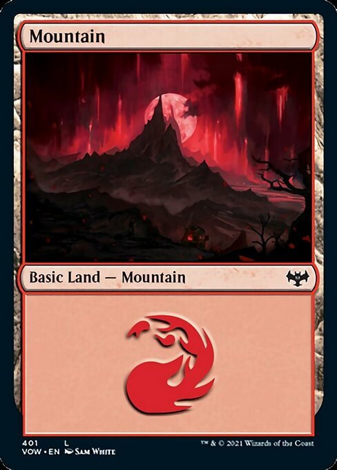 Mountain (401) (Innistrad: Crimson Vow) Near Mint - Nick Nack's Full Frontal Attack