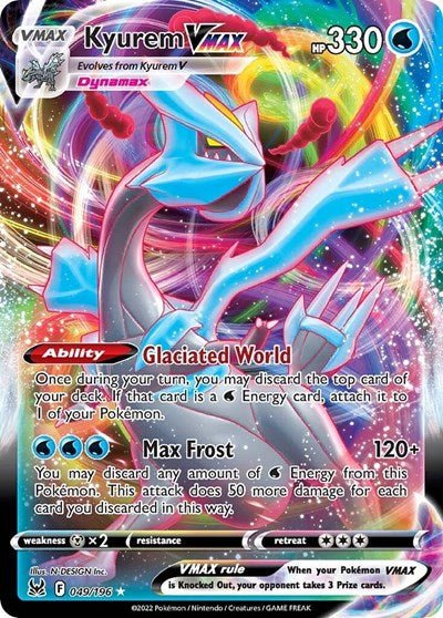 Kyurem VMAX (SWSH11: Lost Origin) Near Mint Holofoil - Nick Nack's Full Frontal Attack