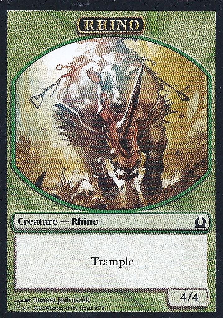 Rhino Token (Return to Ravnica) Near Mint - Nick Nack's Full Frontal Attack