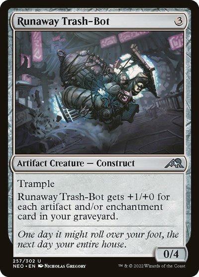 Runaway Trash - Bot (Kamigawa: Neon Dynasty) Near Mint - Nick Nack's Full Frontal Attack