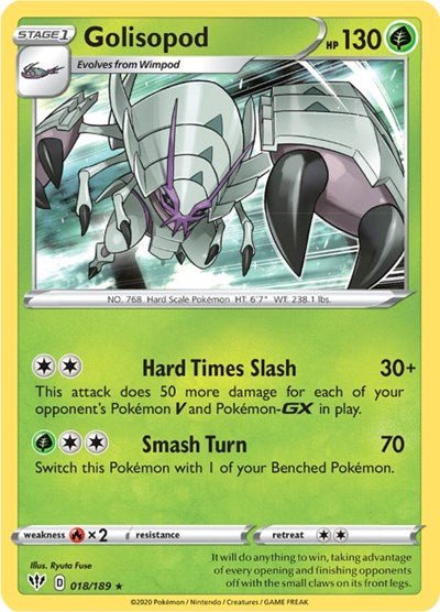 Golisopod (SWSH03: Darkness Ablaze) Near Mint Holofoil - Nick Nack's Full Frontal Attack