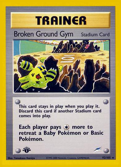 Broken Ground Gym (Neo Destiny) Light Play 1st Edition