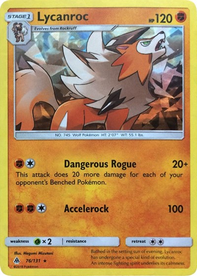 Lycanroc - 76/131 (SM Forbidden Light) (Deck Exclusives) Medium Play Holofoil