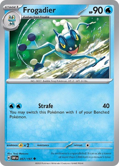 Frogadier (Scarlet and Violet: Obsidian Flames) Near Mint - Nick Nack's Full Frontal Attack