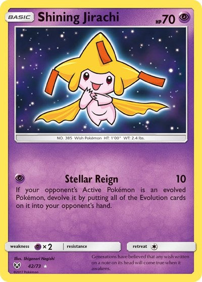 Shining Jirachi (Shining Legends) Damaged / Poor Holofoil