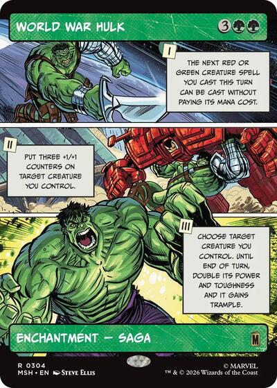 World War Hulk (Borderless) (Marvel Super Heroes) Near Mint Foil
