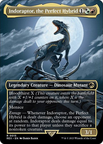Indoraptor, the Perfect Hybrid (Borderless) (Universes Beyond: Jurassic World Collection) Medium Play Foil