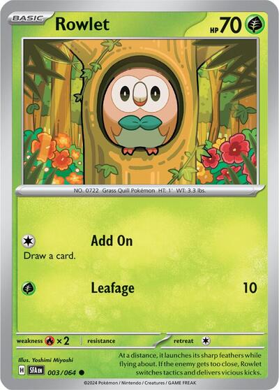 Rowlet (SV: Shrouded Fable) Near Mint Reverse Holofoil