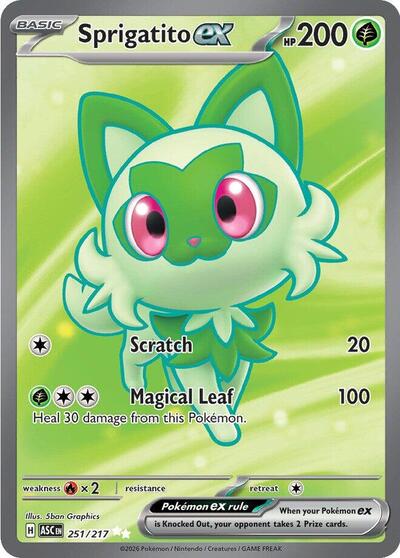 Sprigatito ex (ME: Ascended Heroes) Near Mint Holofoil