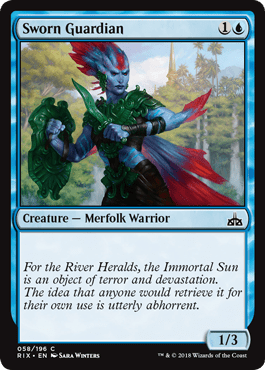 Sworn Guardian (Rivals of Ixalan) Near Mint - Nick Nack's Full Frontal Attack