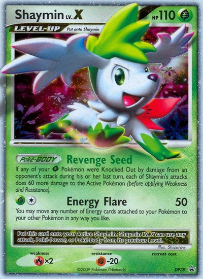 Shaymin LV.X - DP39 (Diamond and Pearl Promos) Light Play Holofoil