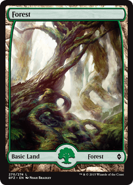 Forest (270) (Full Art) (Battle for Zendikar) Near Mint - Nick Nack's Full Frontal Attack