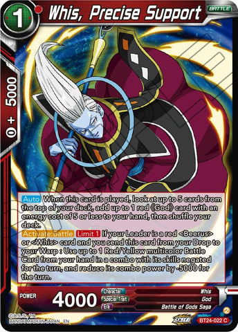 Whis, Precise Support (BT24-022) [Beyond Generations]