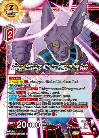 Beerus, Encounter With the Power of the Gods (BT24-003) [Beyond Generations]