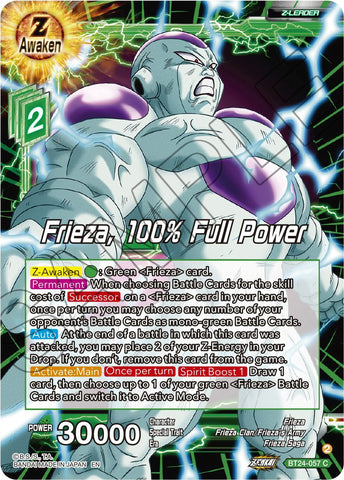 Frieza, 100% Full Power (BT24-057) [Beyond Generations]