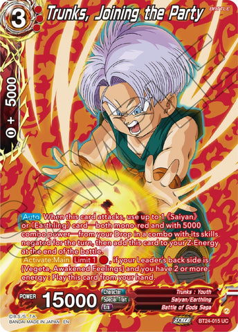 Trunks, Joining the Party (Collector Booster) (BT24-015) [Beyond Generations]