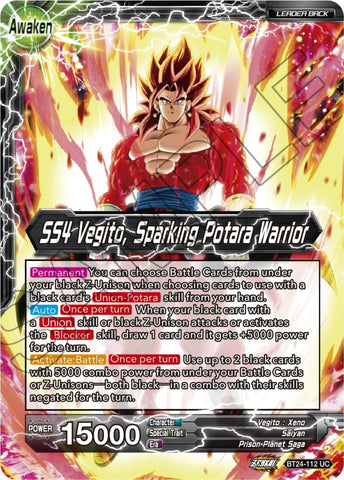 SS4 Son Goku & SS4 Vegeta // SS4 Vegito, Sparking Potara Warrior (BT24-112) [Beyond Generations]