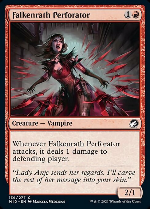 Falkenrath Perforator (Innistrad: Midnight Hunt) Near Mint - Nick Nack's Full Frontal Attack
