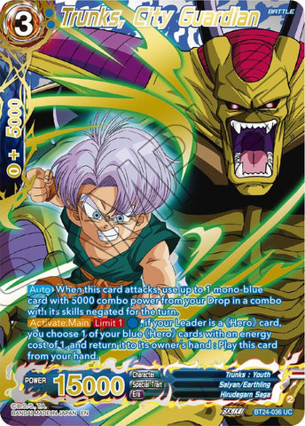 Trunks, City Guardian (Collector Booster) (BT24-036) [Beyond Generations]
