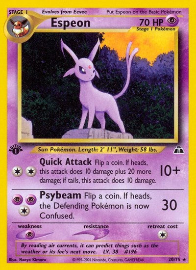 Espeon (20) (Neo Discovery) Near Mint Unlimited
