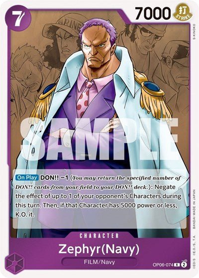 Zephyr (Navy) (Wings of the Captain) Near Mint Foil - Nick Nack's Full Frontal Attack