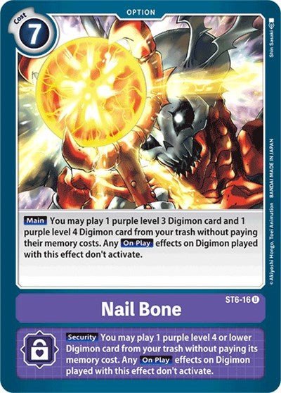 Nail Bone (Starter Deck 06: Venomous Violet) Near Mint - Nick Nack's Full Frontal Attack