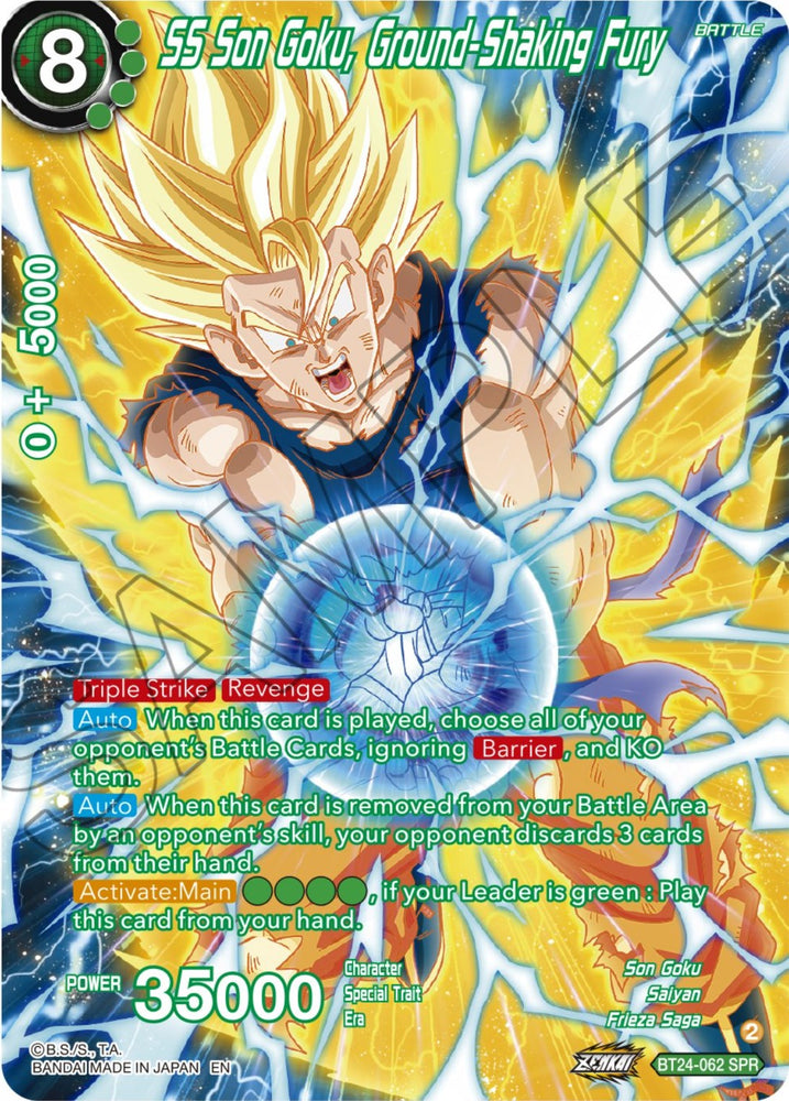 SS Son Goku, Ground-Shaking Fury (SPR) (BT24-062) [Beyond Generations]