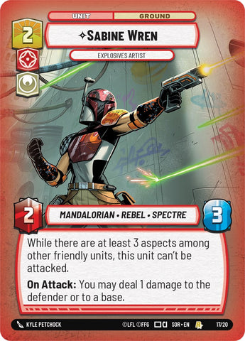 Sabine Wren - Explosives Artist (Weekly Play Promo) (17/20) [Spark of Rebellion Promos]