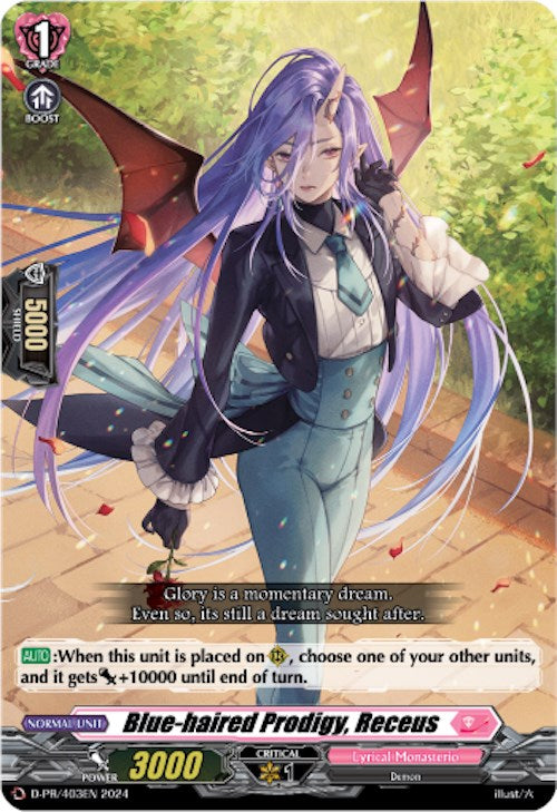 Blue-haired Prodigy, Receus (D-PR/403) [D Promo Cards]