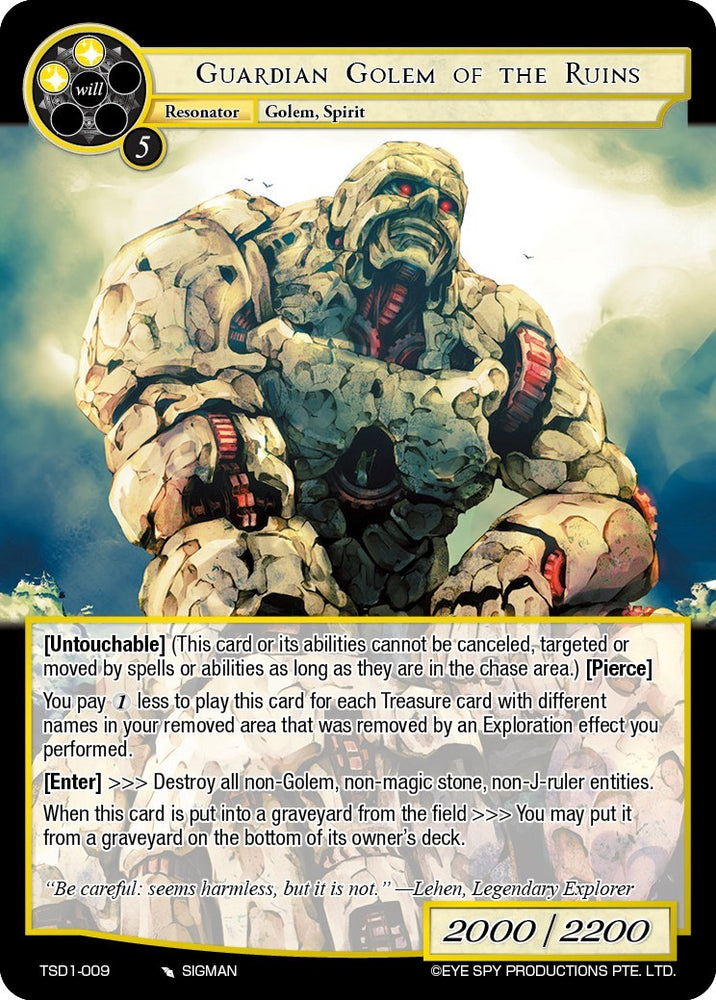 Guardian Golem of the Ruins (TSD1-009) [Starter Deck: Trinity Cluster]