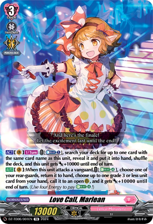 Love Call, Marlean (DZ-TD06/001EN) [Start Up Trial Deck: Lyrical Monasterio]