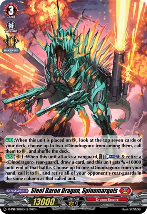 Steel Baron Dragon, Spinomarquis (Foil) (D-PR/386EN-S) [D Promo Cards]