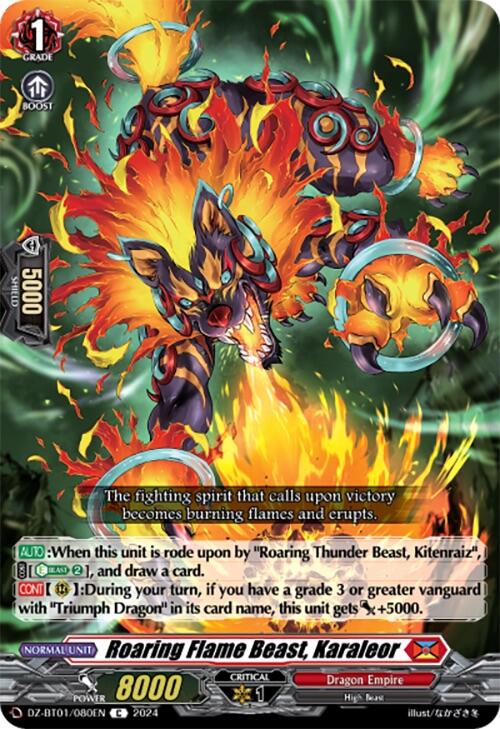 Roaring Flame Beast, Karaleor (DZ-BT01/080EN) [Fated Clash]