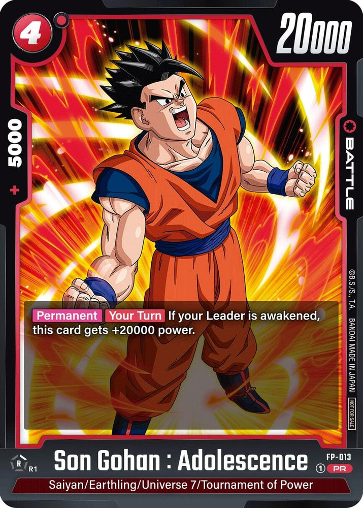 Son Gohan : Adolescence (FP-013) [Fusion World Promotion Cards]