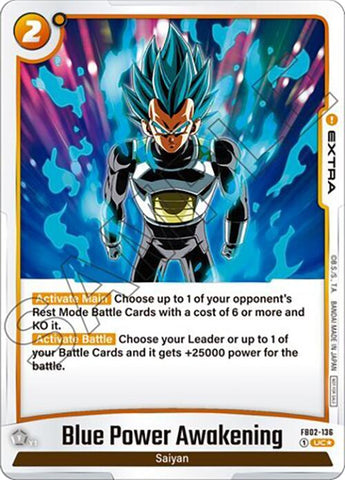 Blue Power Awakening (FB02-136) (Tournament Pack 02) [Fusion World Tournament Cards]