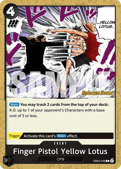 Finger Pistol Yellow Lotus (Adventure on Kami's Island Release Event Cards) Near Mint