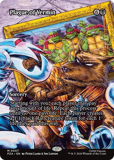 Plague of Vermin (Borderless) (Teenage Mutant Ninja Turtles Eternal-Legal) Near Mint