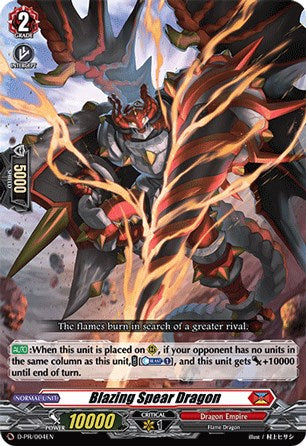 Blazing Spear Dragon (D-PR/004EN) [D Promo Cards]