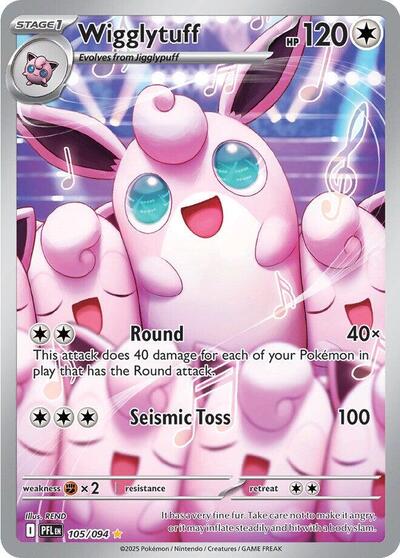 Wigglytuff - 105 (ME02: Phantasmal Flames) Near Mint Holofoil