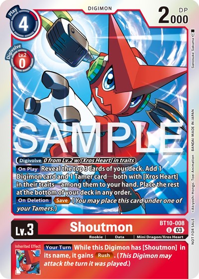 Shoutmon (Winner Pack -Exceed Apocalypse-) (Xros Encounter) Near Mint Foil