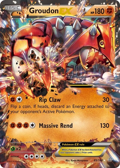 Groudon EX (XY - Primal Clash) Light Play Holofoil