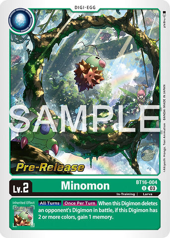 Minomon [BT16-004] [Beginning Observer Pre-Release Promos]
