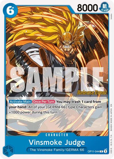 Vinsmoke Judge (A Fist of Divine Speed Release Event Cards) Near Mint - Nick Nack's Full Frontal Attack
