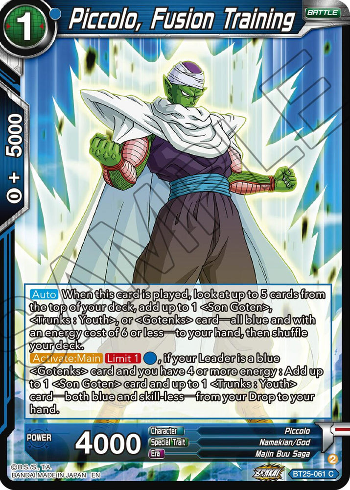 Piccolo, Fusion Training (BT25-061) [Legend of the Dragon Balls]