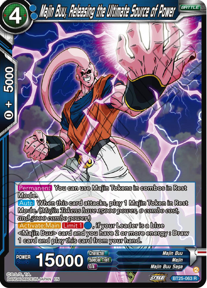 Majin Buu, Releasing the Ultimate Source of Power (BT25-063) [Legend of the Dragon Balls]