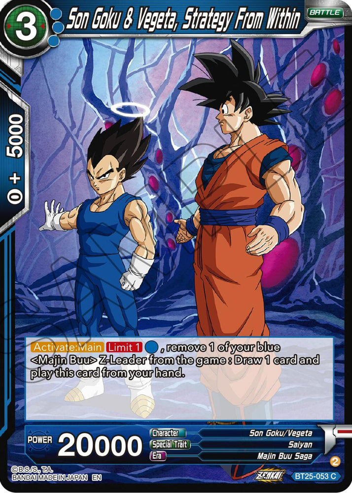 Son Goku & Vegeta, Strategy From Within (BT25-053) [Legend of the Dragon Balls]