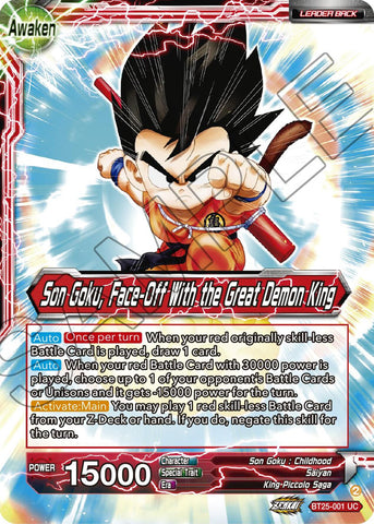 Son Goku // Son Goku, Face-Off With the Great Demon King (BT25-001) [Legend of the Dragon Balls]